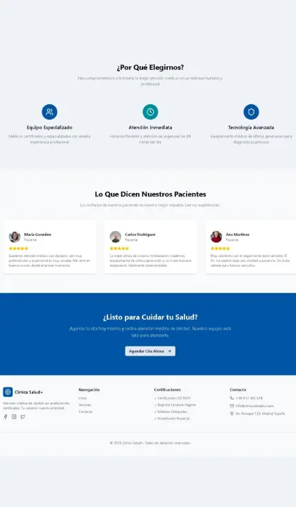 Consultorio medico con sitio web profesional 1